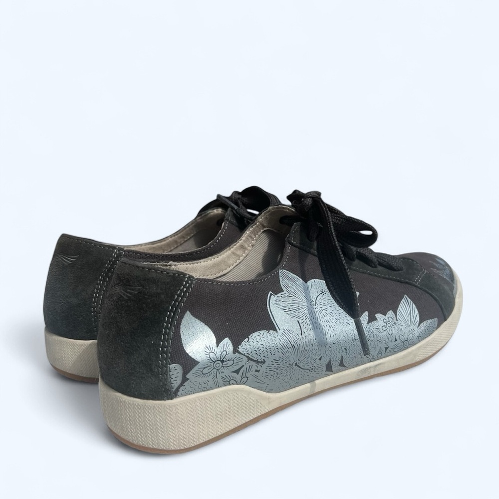 Dansko Black and Gray Floral Sneakers